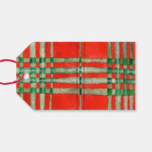 RED SCOTTタータンチェック3.5"x2"ヤーンラベル ギフトタグ (裏面横)