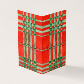 RED SCOTTタータンチェック3.5x2折り畳みカード (外部)