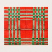 RED SCOTTタータンチェック3.5x2折り畳みカード (外部フラット)