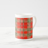RED SCOTT TARTAN ボーンチャイナマグ ボーンチャイナマグカップ (正面右)