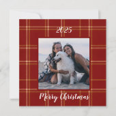 Red Scottish Heritage Customizable Christmas カード (正面)