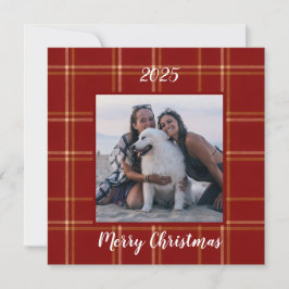Red Scottish Heritage Customizable Christmas カード