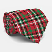 Red Scottish Tartan Plaid ネクタイ (ロール)