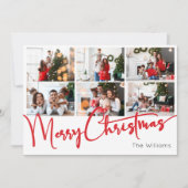 Red Script Merry Christmas Year In Review 10写真 シーズンカード (正面)
