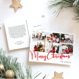 Red Script Merry Christmas Year In Review 6 Photo シーズンポストカード