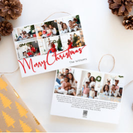 Red Script Merry Christmas Year In Review 9写真 シーズンカード