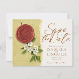 Red Seal Save the Wedding Date Invitation 招待状