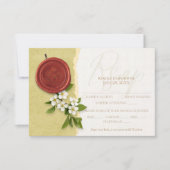 Red Seal Wedding Response Card 出欠カード (正面)