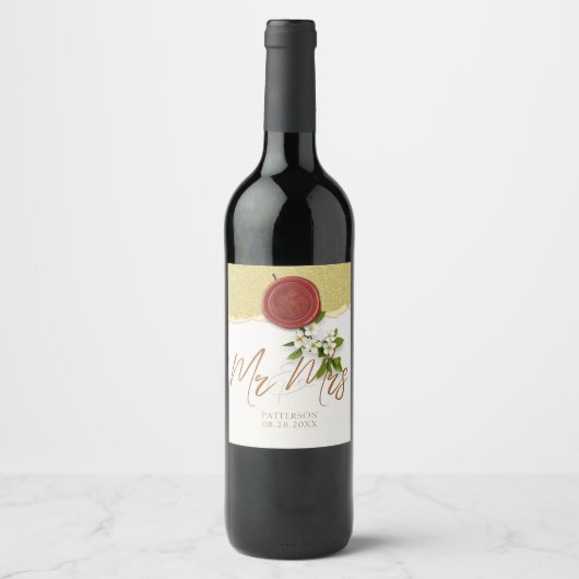 Red Seal Wedding Wine Label ワインラベル (正面)