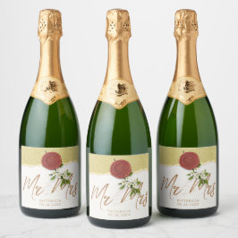 Red Seal Wedding Wine Label Sparkling Wine Label スパークリングワインラベル
