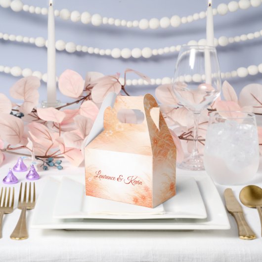 Red Seigaiha – Japanese Wedding Collection フェイバーボックス (ウェディング)