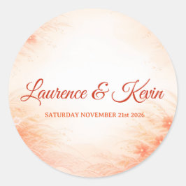 Red Seigaiha – Japanese Wedding Collection ラウンドシール