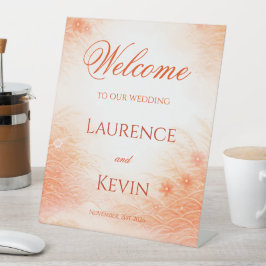 Red Seigaiha – Japanese Wedding Collection 台座サイン