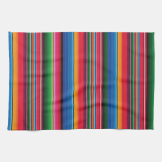 Red Serape Saltillo traditional mexican blanket キッチンタオル