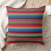 Red serape saltillo traditional mexican blanket クッション (ブランケット)