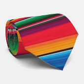 Red Serape Saltillo traditional mexican blanket ネクタイ (ロール)