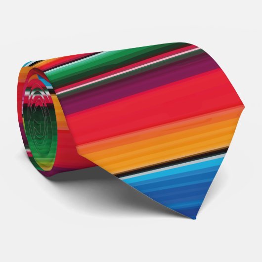 Red Serape Saltillo traditional mexican blanket ネクタイ (ロール)