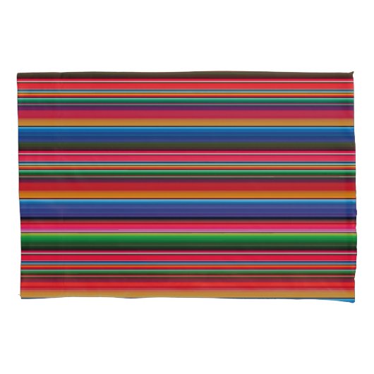 Red Serape Saltillo traditional mexican blanket 枕カバー (正面)