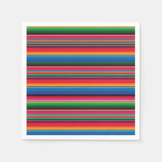 Red Serape Saltillo traditional mexican blanket Fl スタンダードカクテルナプキン