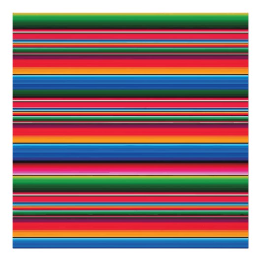 Red Serape Saltillo traditional mexican blanket Le フォトプリント (正面)