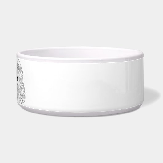 Red Setter Minimalist Line Art personalized bowl ボウル (右)