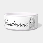 Red Setter Minimalist Line Art personalized bowl ボウル (正面)