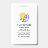 Red Shade Waves社名テンプレート バッジ (裏面)