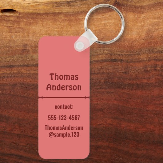 Red Shades Color Blocks キーホルダー (裏面)