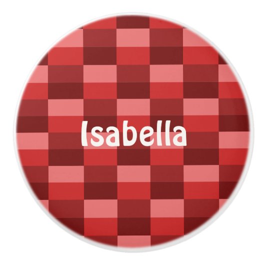 Red Shades Color Blocks セラミックノブ (正面)