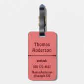 Red Shades Color Blocks ラゲッジタグ (裏面縦)