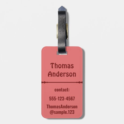Red Shades Color Blocks ラゲッジタグ (裏面縦)