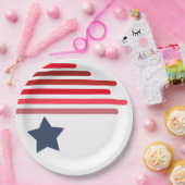 Red Shades with Blue Star – カスタマイズ可能 ペーパープレート (パーティー)