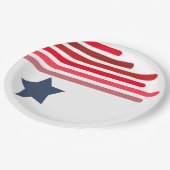 Red Shades with Blue Star – カスタマイズ可能 ペーパープレート (アングル)