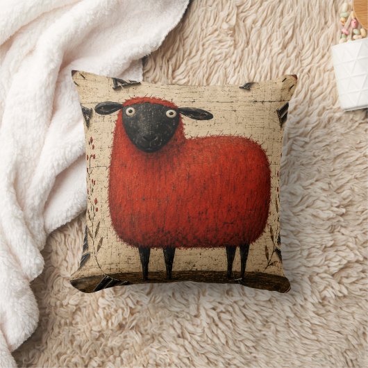 Red Sheep クッション (ブランケット)