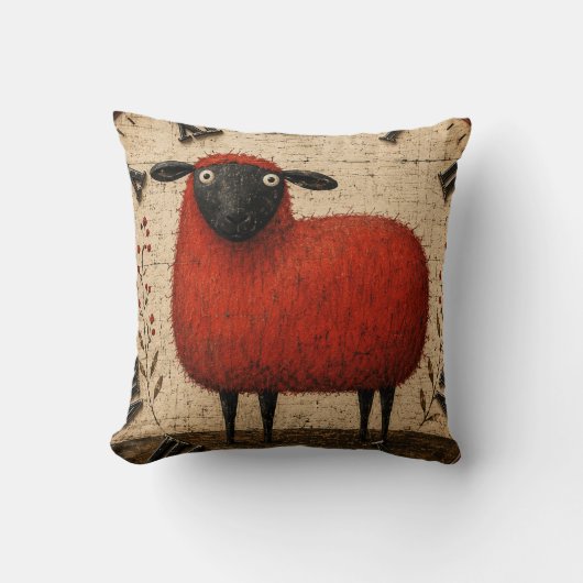 Red Sheep クッション (正面)