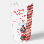 Red She's Ready to Pop Baby Shower Pop Corn フェイバーボックス (裏面)