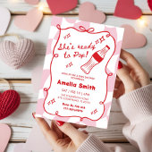 Red She's Ready to Pop cola Soda Baby shower 招待状