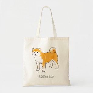 Red Shiba Inu & Black And Tan Shiba Inu Pixel Art トートバッグ