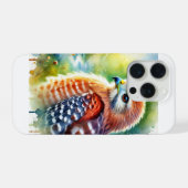 Red shouldered hawk 101024AREF129 - Watercolor iPhoneケース (裏面横)