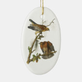 Red-shouldered Hawk by Audubon セラミックオーナメント (右)