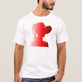 Red Silhouette 1800s Fashion England Woman 2 Tシャツ