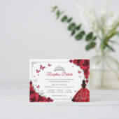 Red Silver Quincenarea Reception Details エンクロージャーカード (スタンド正面)