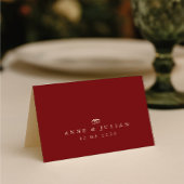 Red Simple Modern Wedding Calligraphy テーブルナンバー