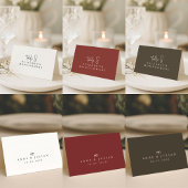 Red Simple Modern Wedding Calligraphy テーブルナンバー