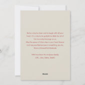 Red Sketch Ribbon Crescent Moon Photo Eid Mubarak  シーズンカード (裏面)