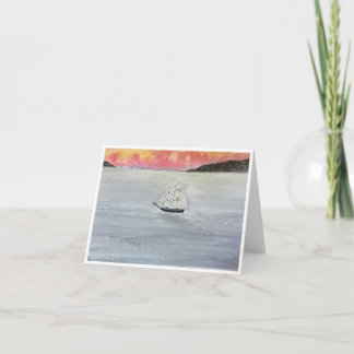 Red Skies At Night Sailors Delight Greeting Card カード