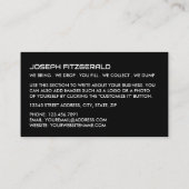 Red Skip、Skip/Dumpster会社 名刺 (裏面)