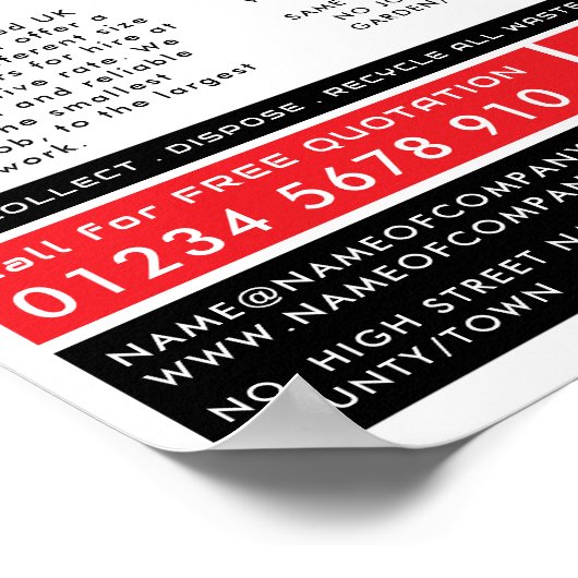 Red Skip、Skip/Dumpster Company 広告's ポスター (角)