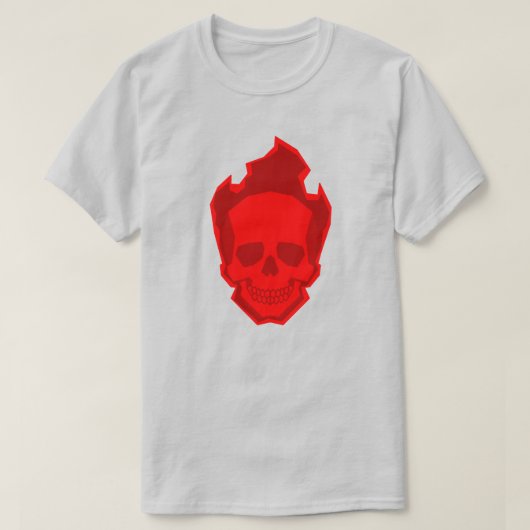 Red Skull Graphic T-Shirt – Bold Gothic Skull Desi Tシャツ (デザイン正面)