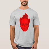 Red Skull Graphic T-Shirt – Bold Gothic Skull Desi Tシャツ (正面)